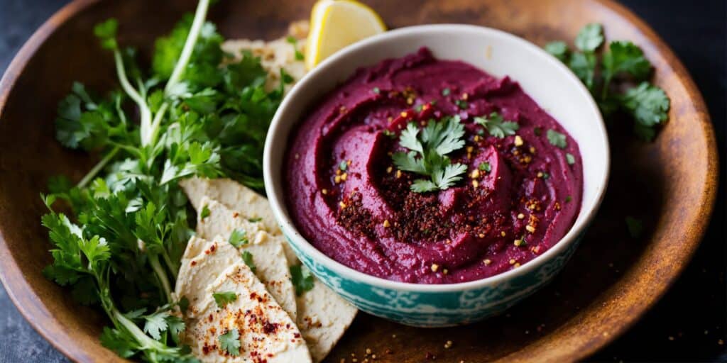 Middle Eastern Spiced Beet Hummus